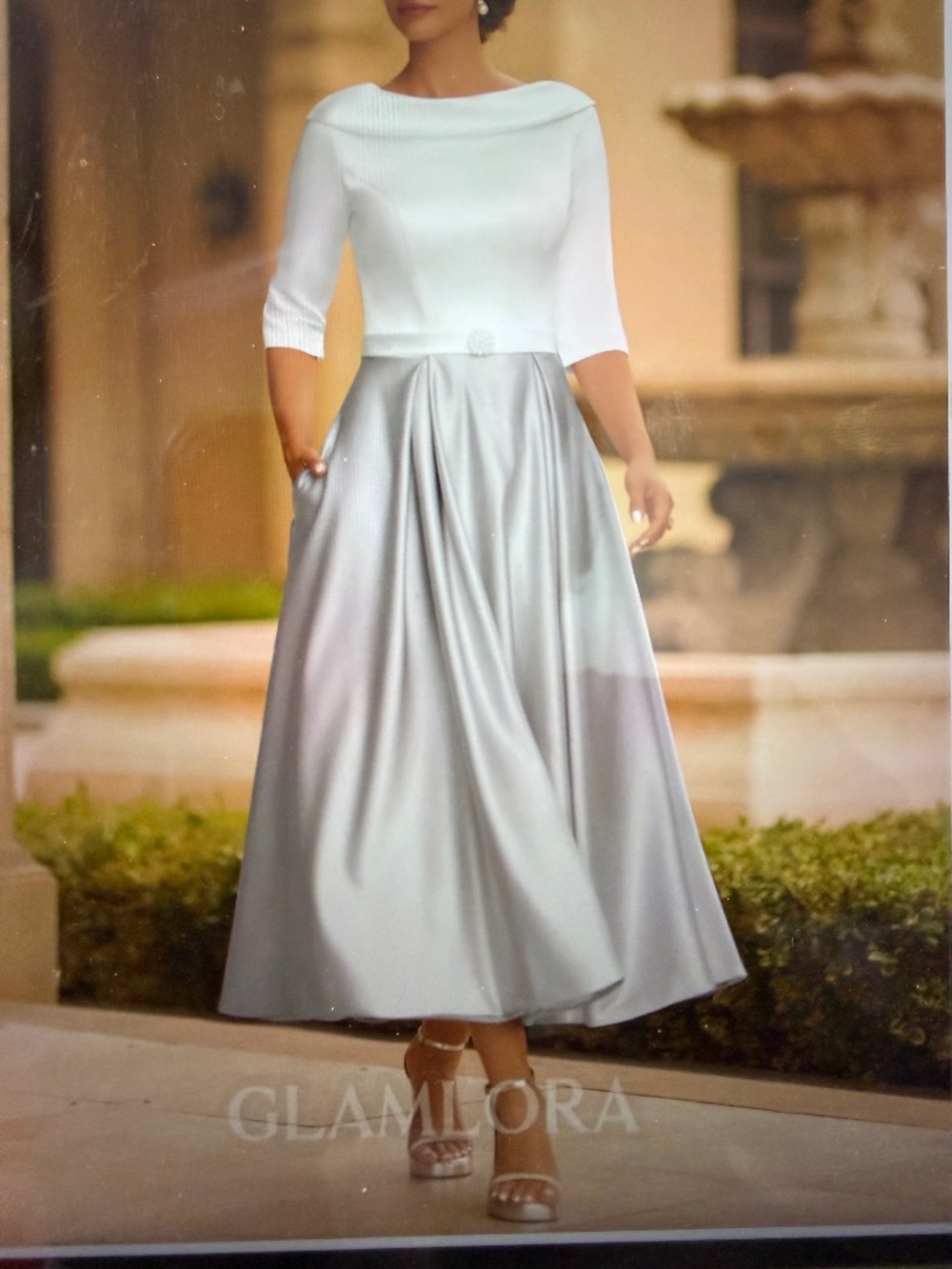 White / Silver  Mother of the Bride / Groom / Bridesmaid dress
